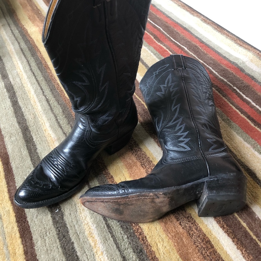 Cowboy Boots -Nacona Texas- Black 5-1/2M